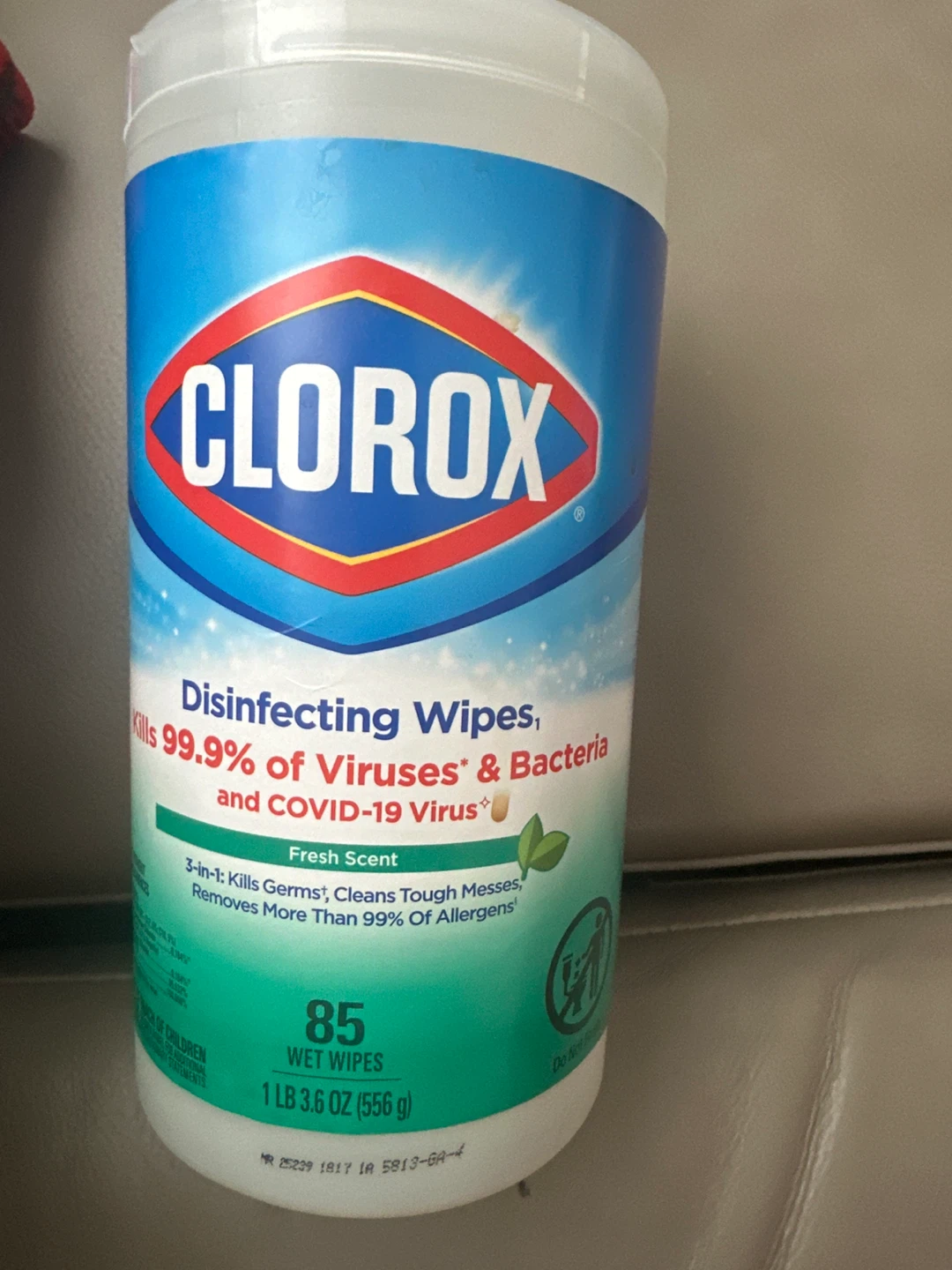 Unopen Clorox Disinfecting Wipes, Fresh Scent, 85 Count