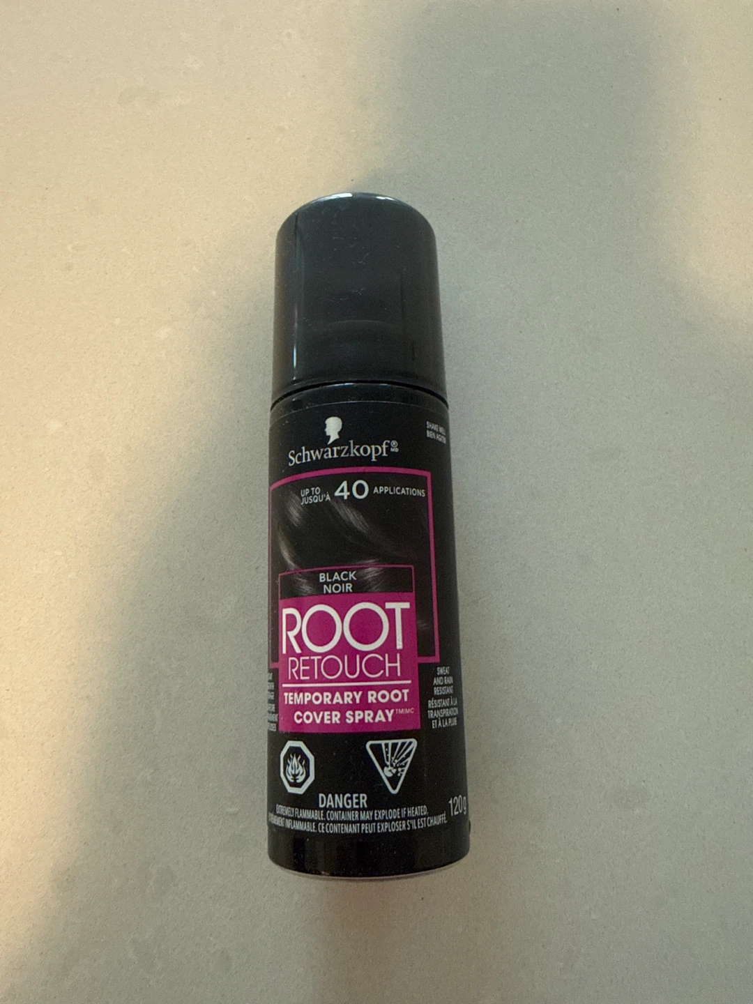 Half bottle of used root touch up