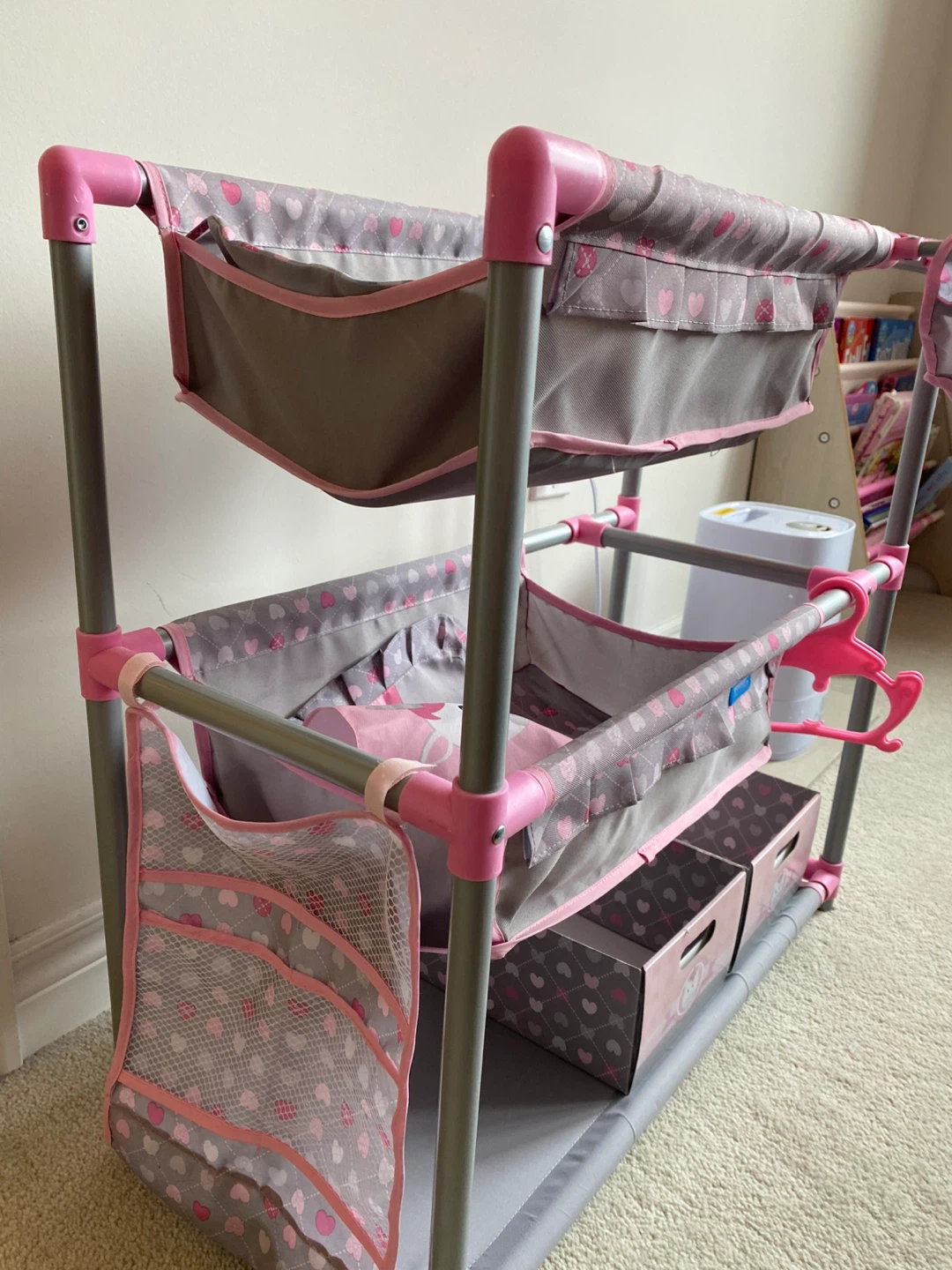 Doll Changing Table Crib and Storage Unit - photo 5