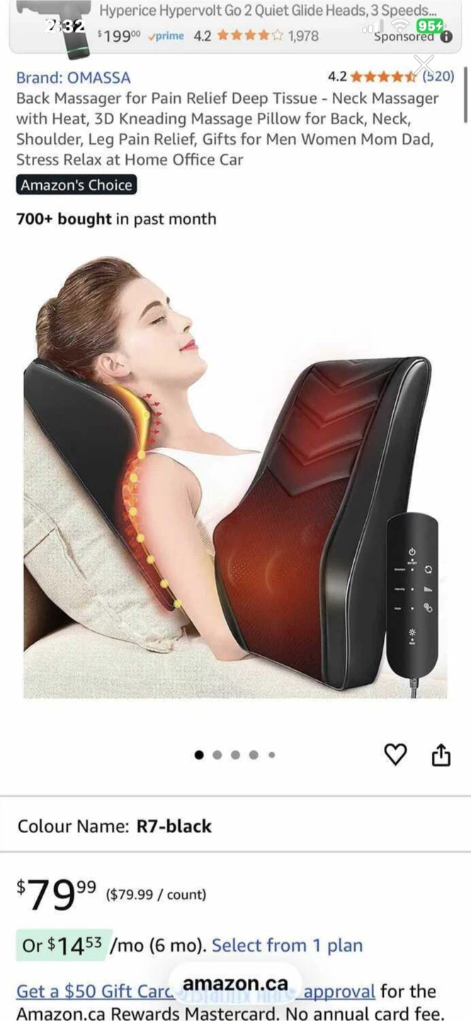 OMASSA Back Neck Massager with Heat