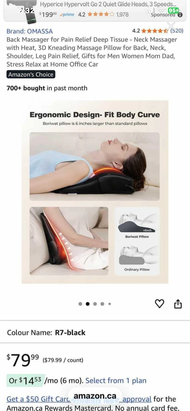 OMASSA Back Neck Massager with Heat - photo 4