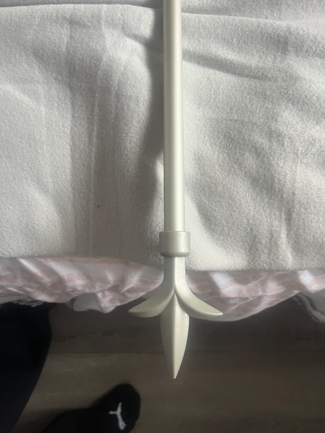 White Metal Curtain Rod 50inch