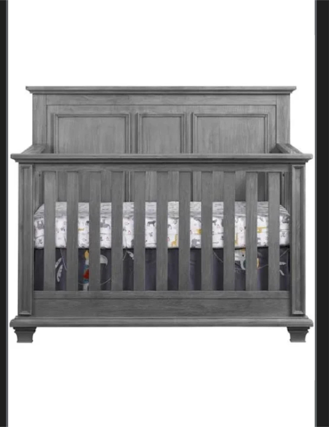 Grey Wooden Crib