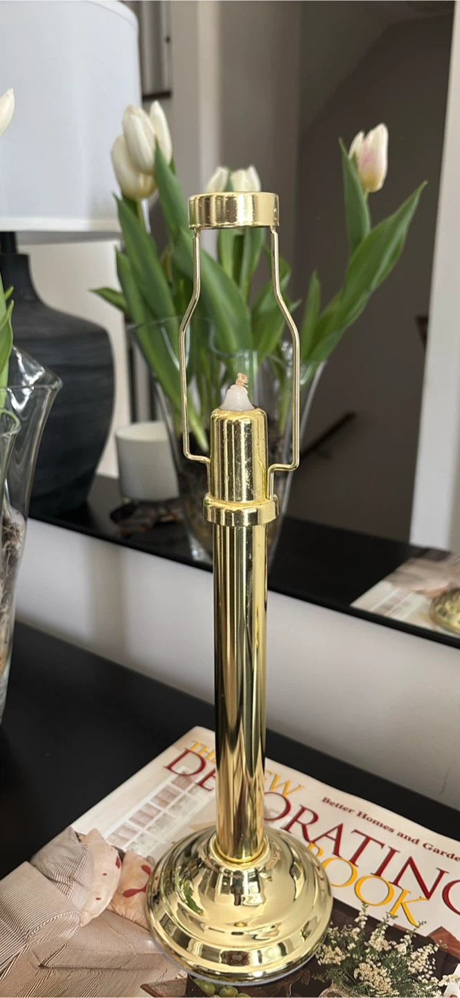 Gold Candle Lamp Base - photo 2