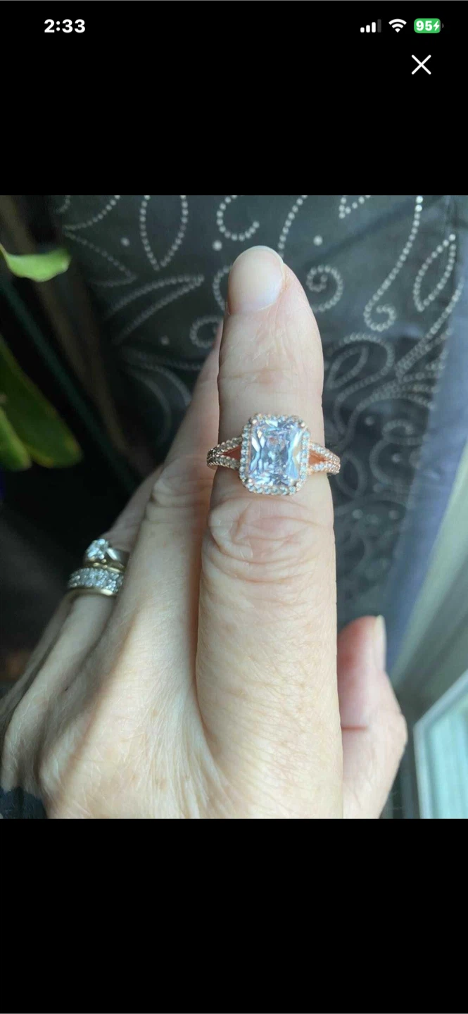 Rose Gold Cushion Cut Engagement Ring