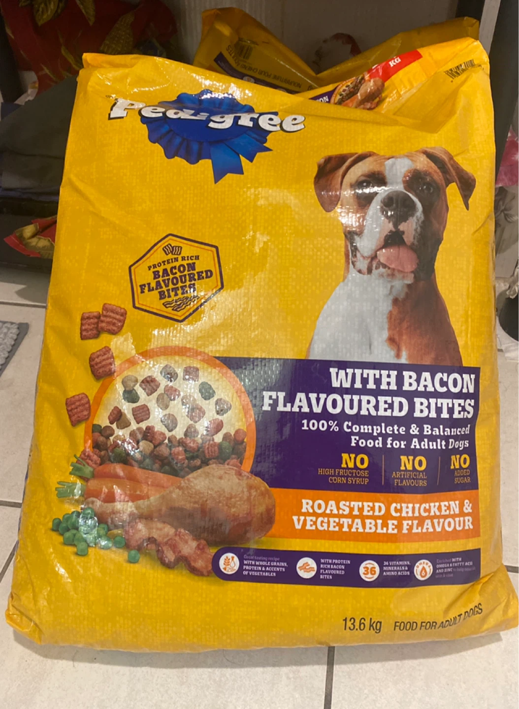2 bags of Pedigree Roasted Chicken Dog Food 13.6 kg