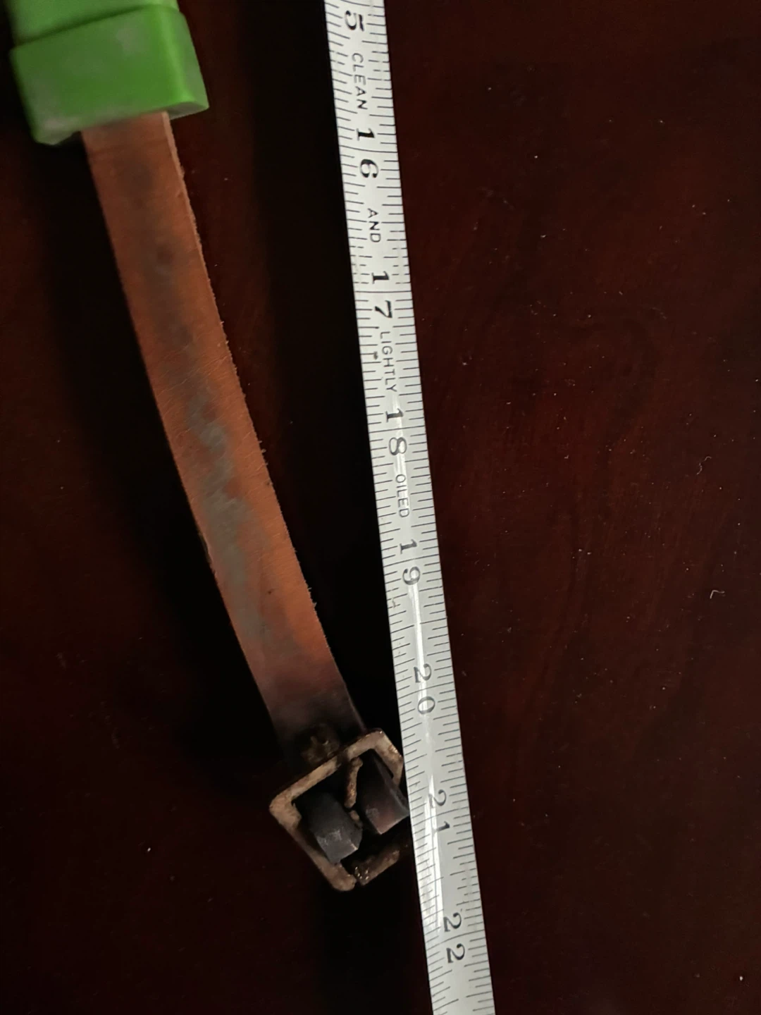 $3.00 dog collar  21 inches long leather and padded section - photo 3