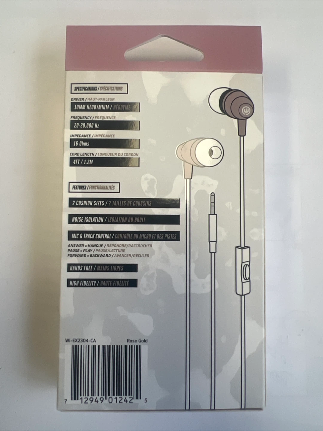 Wicked Audio EX2300 High Fidelity Wired Earbuds - Rose Gold - photo 2