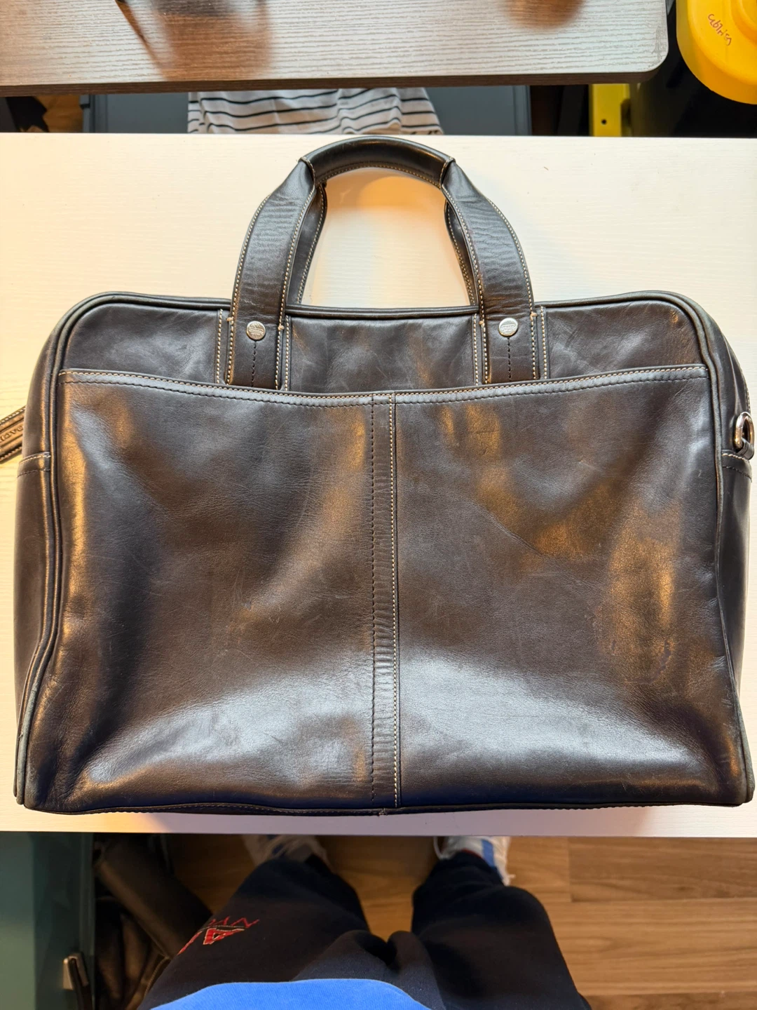 Coach Black Leather Briefcase