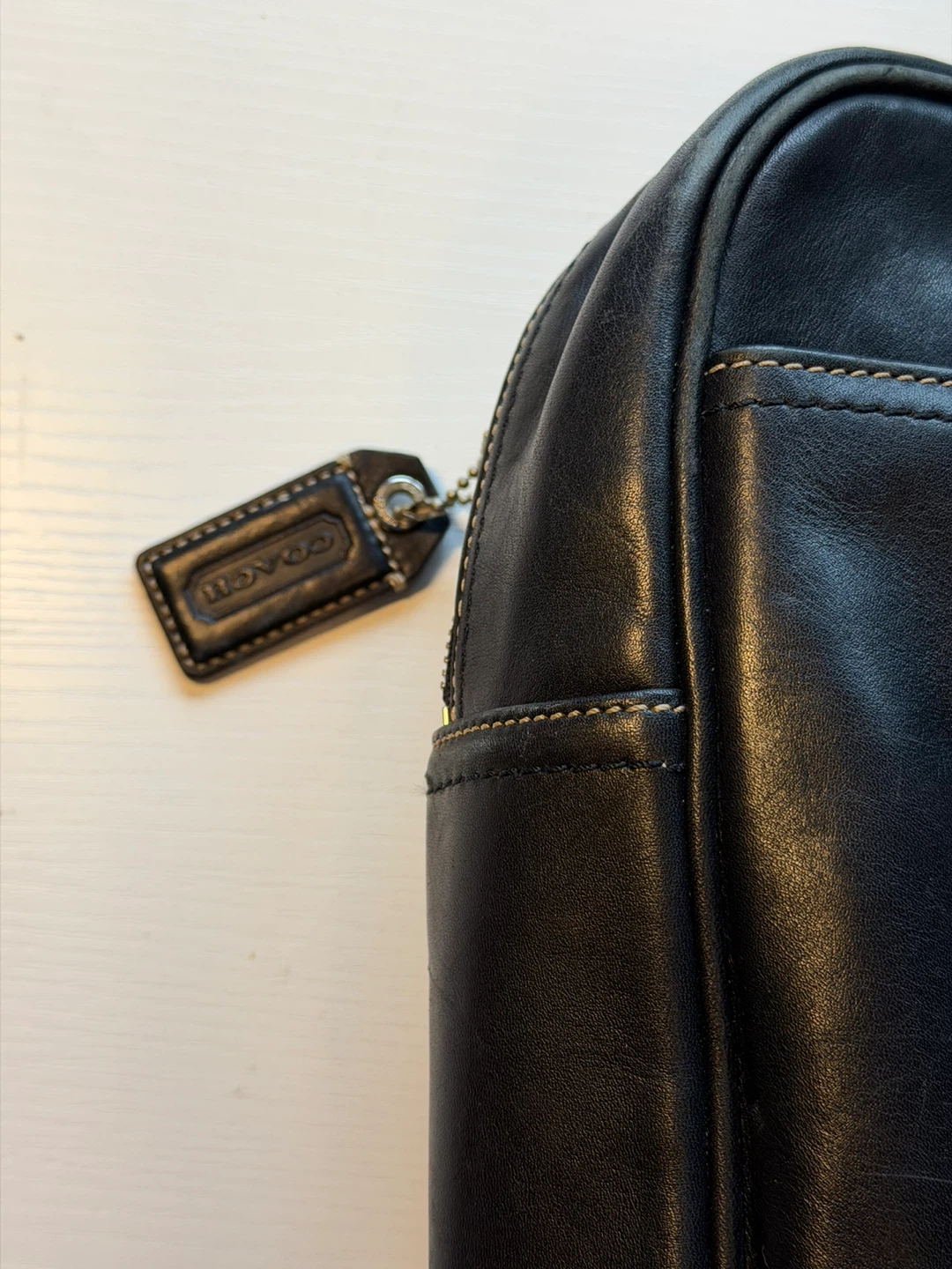 Coach Black Leather Briefcase - photo 2