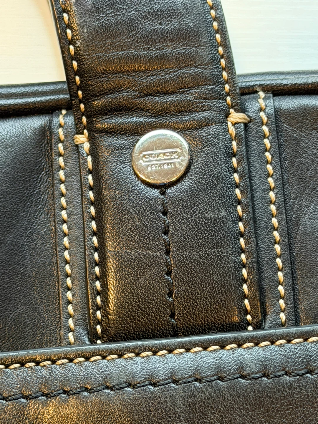 Coach Black Leather Briefcase - photo 3