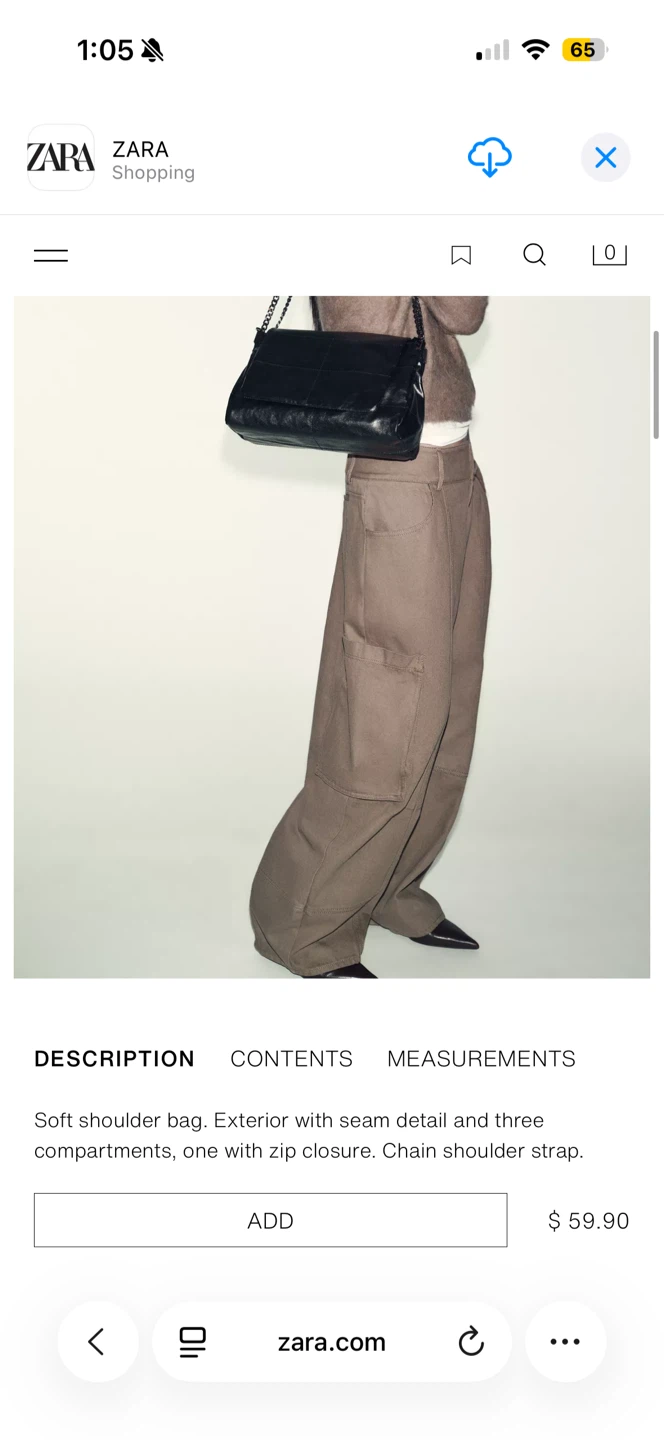 ZARA Soft Shoulder Bag