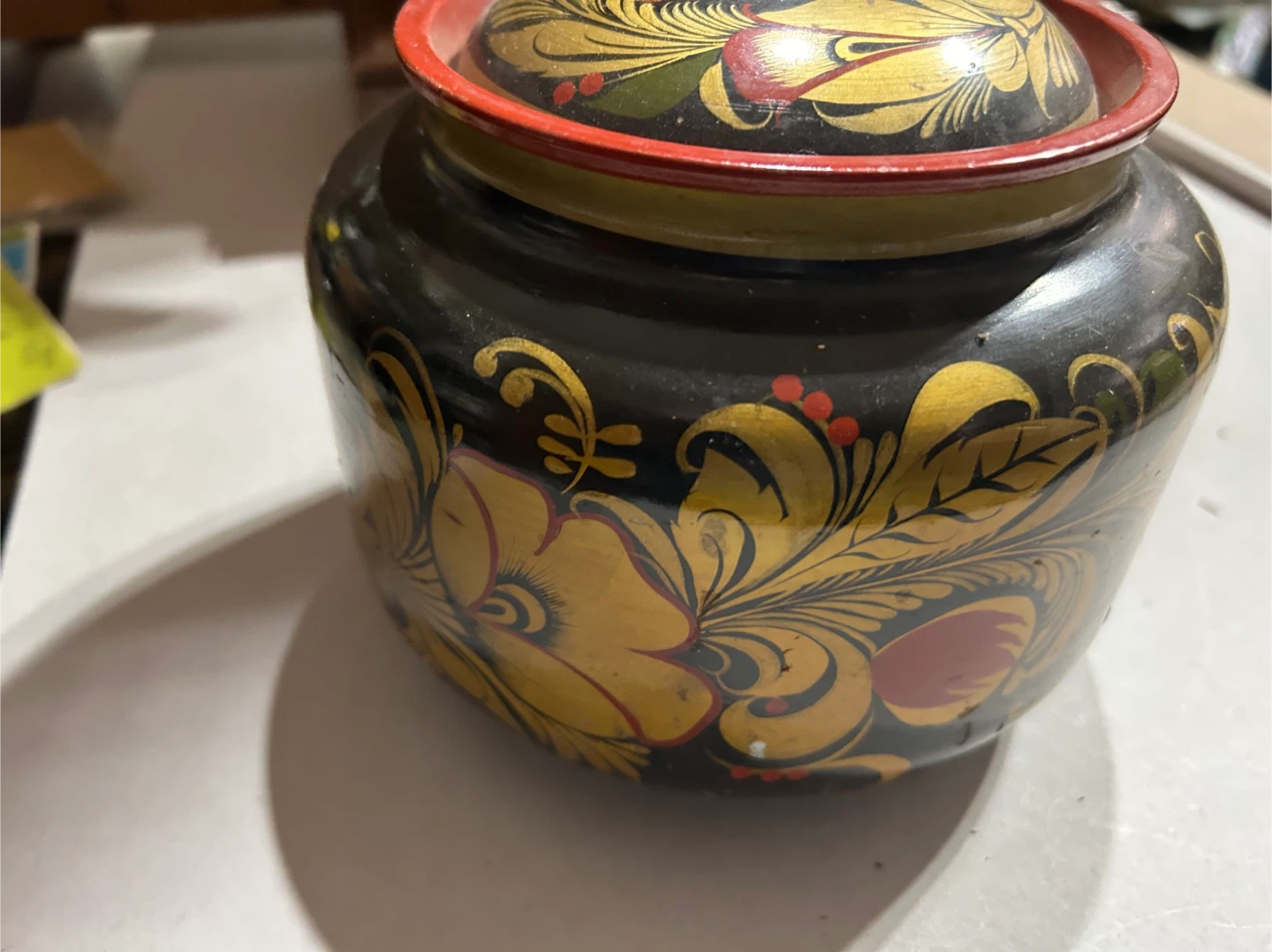 Vintage "Made in USSR" Decorative Wooden Trinket Box