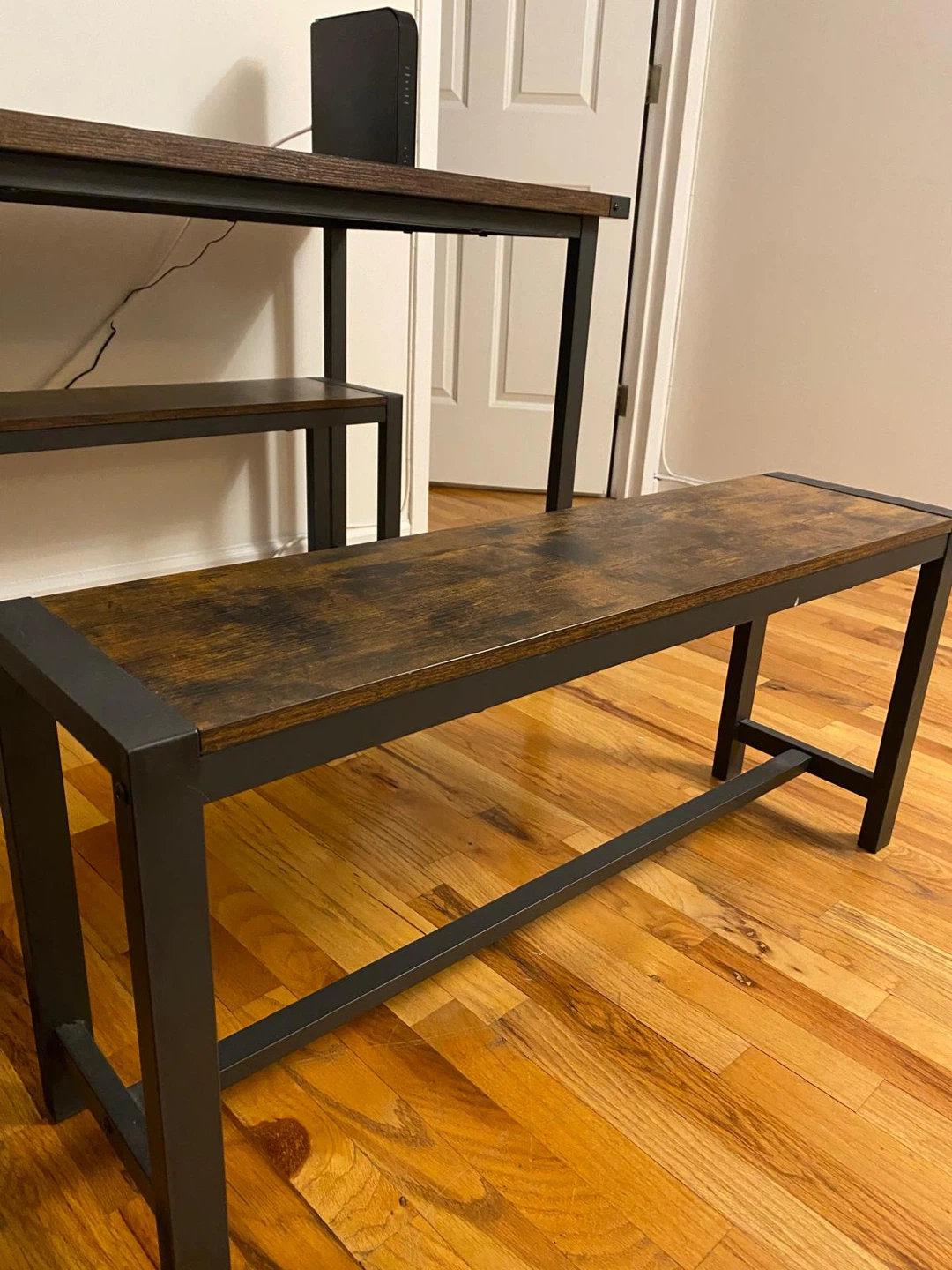 Industrial Style Dining Table with Benches (seats 4) - photo 3