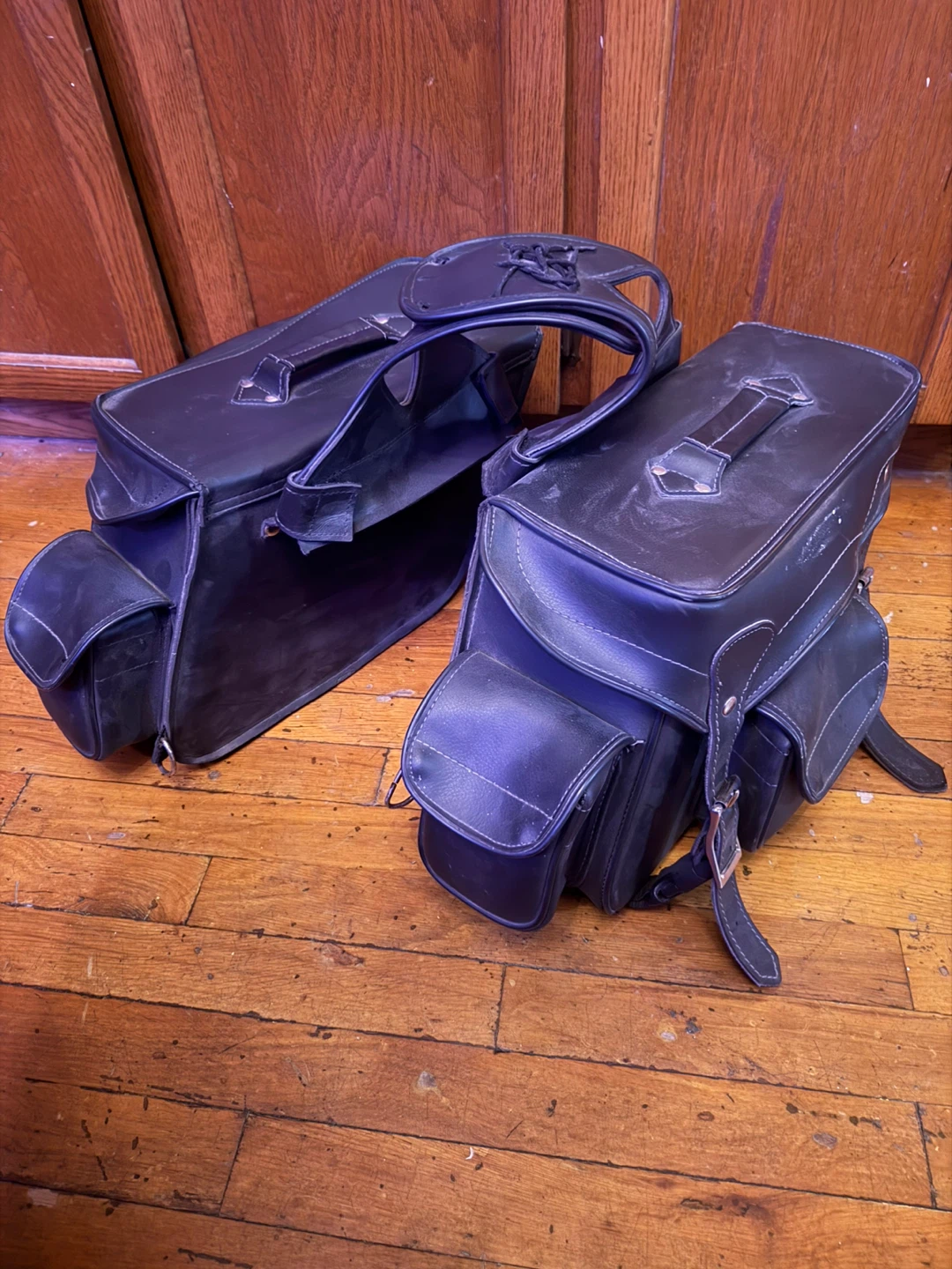 Black Motorcycle Saddlebags