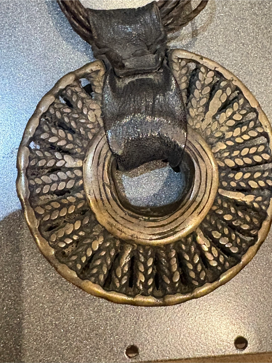 Drogon   Mali  bronze  pendant on Leather Cord - photo 2