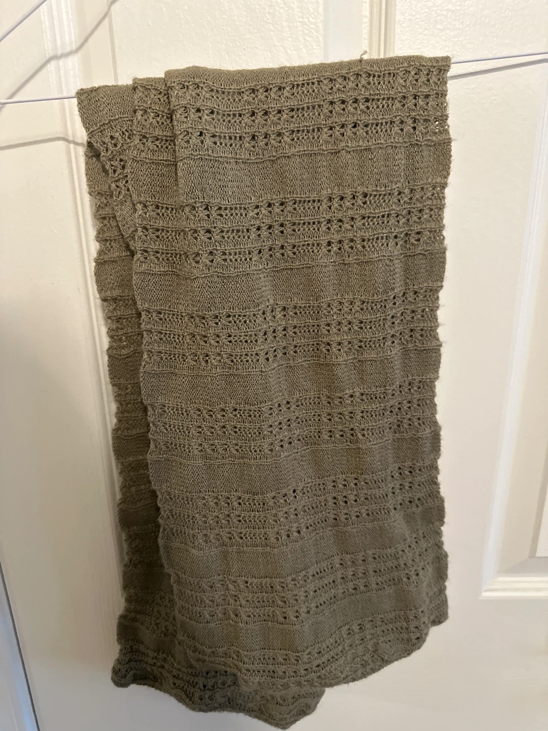 Olive Green Knit Scarf