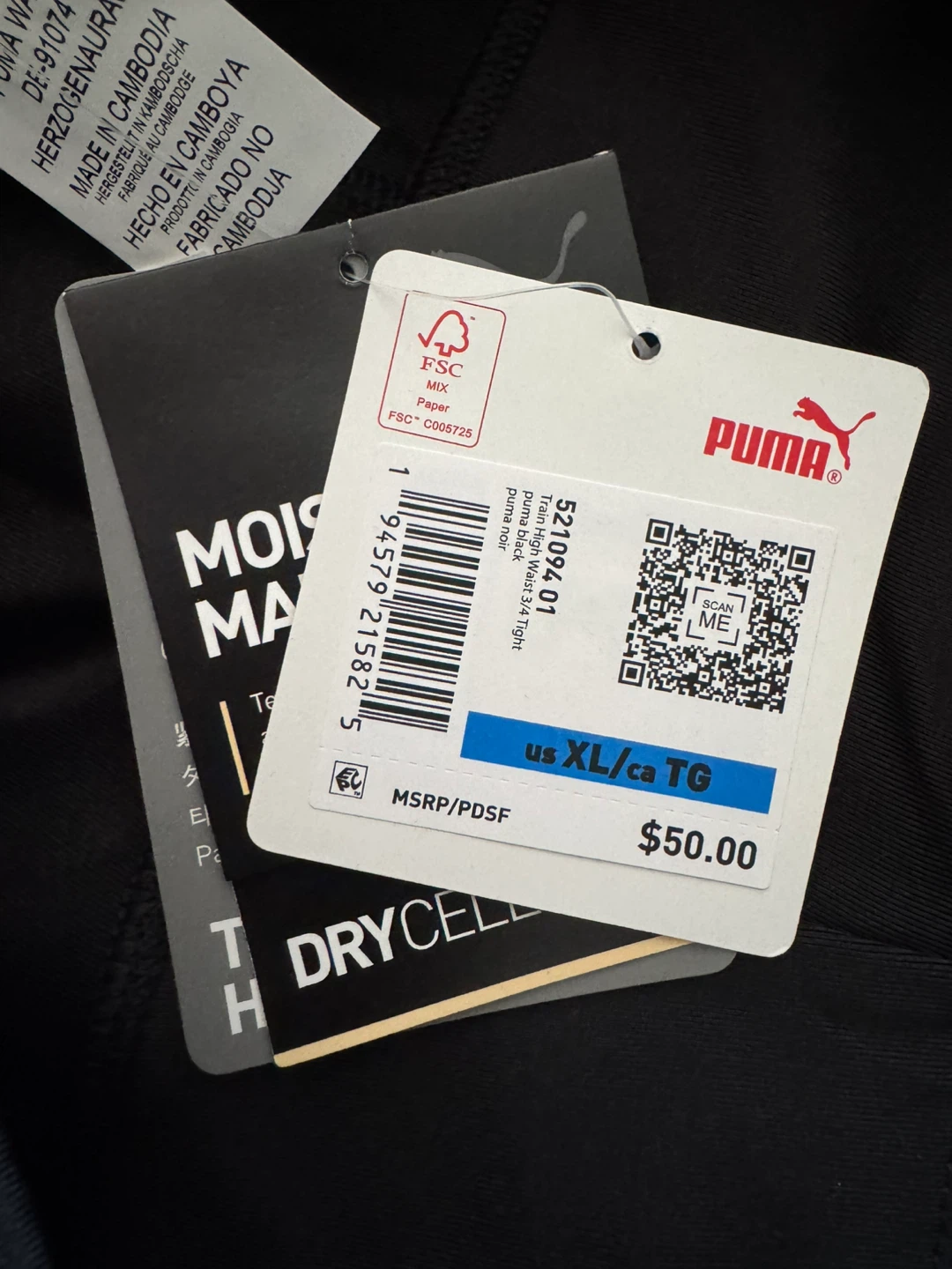 Puma Women's 3/4 Tight Leggings Black XL - photo 2