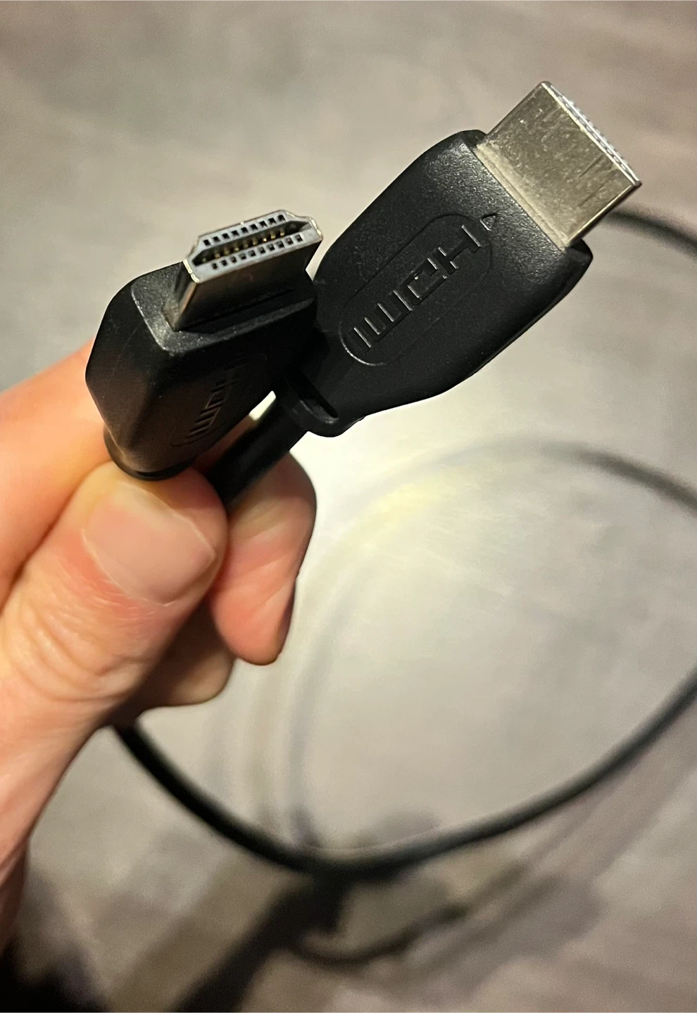 Black HDMI and display port Cable