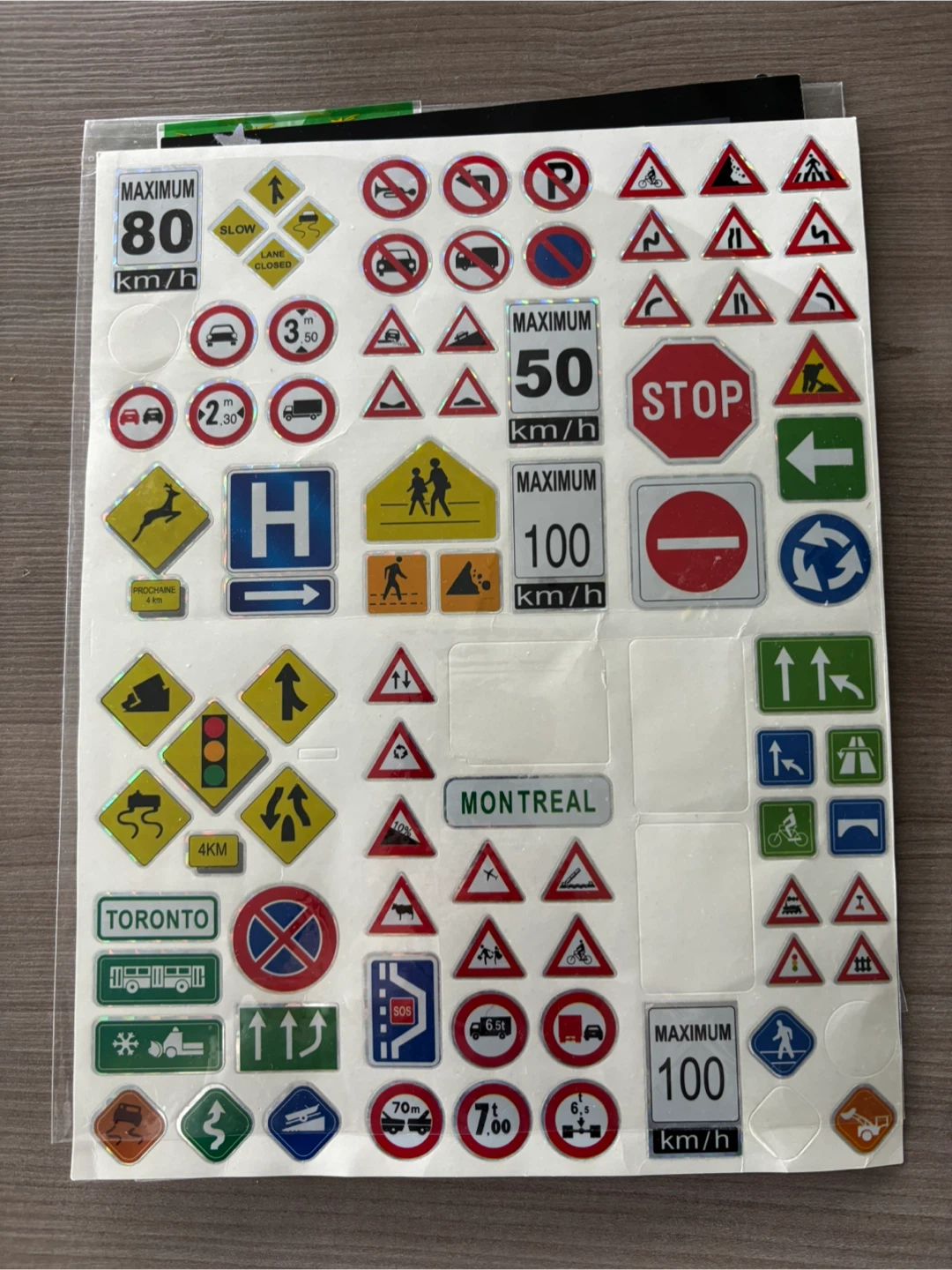 Assorted Sticker Sheets - Road Signs & Canadian Themes