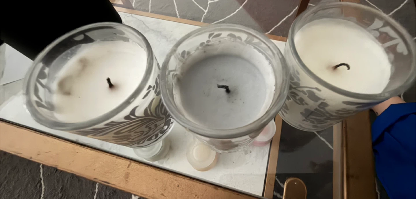 Set of 3 Decorative Glass Candle Holders - photo 2