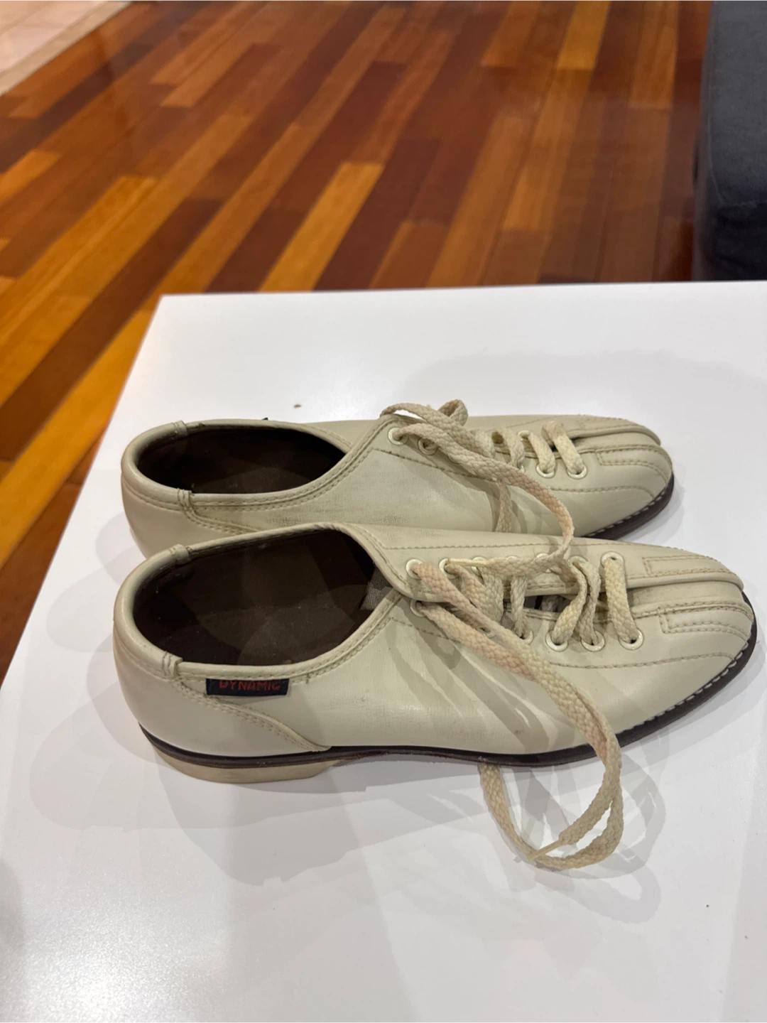 Dynamic Cream/Off-White Leather Sneakers - photo 2