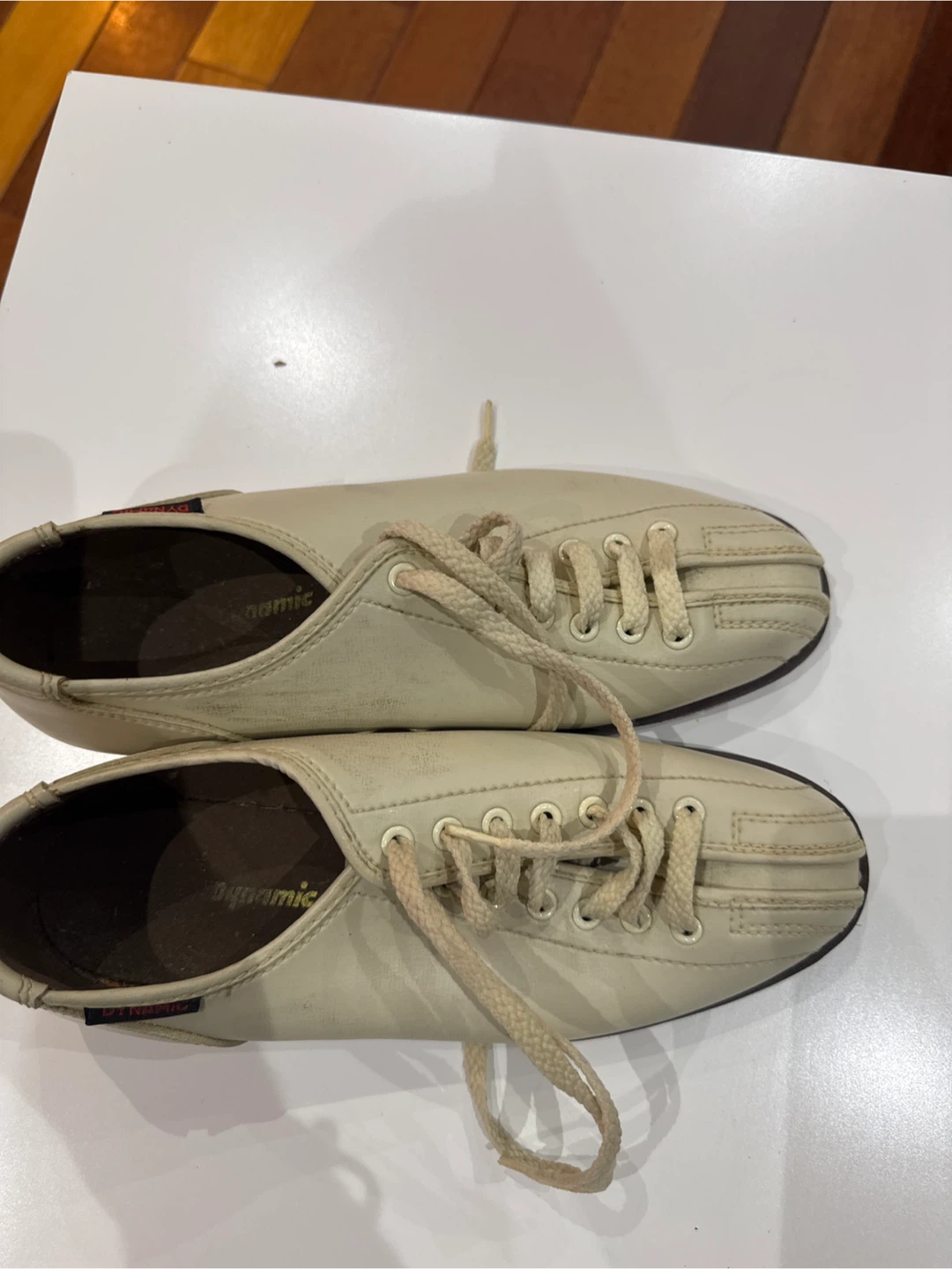 Dynamic Cream/Off-White Leather Sneakers - photo 3