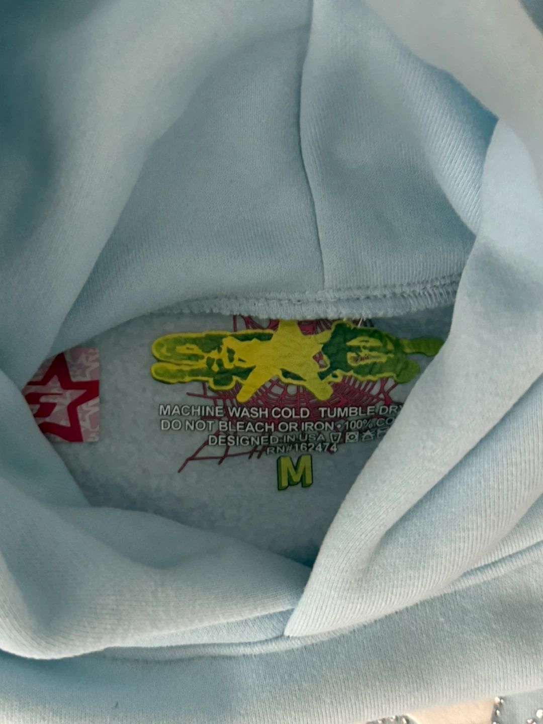 Spider Web Hoodie (Sky Blue) – Brand New – $95 - photo 4