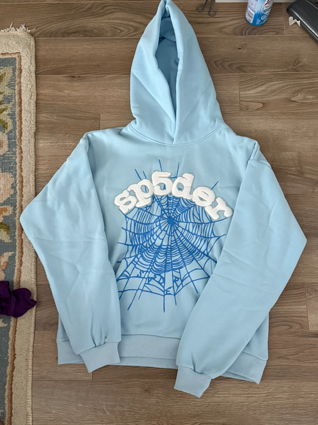 Spider Web Hoodie (Sky Blue) – Brand New – $95 - photo 2