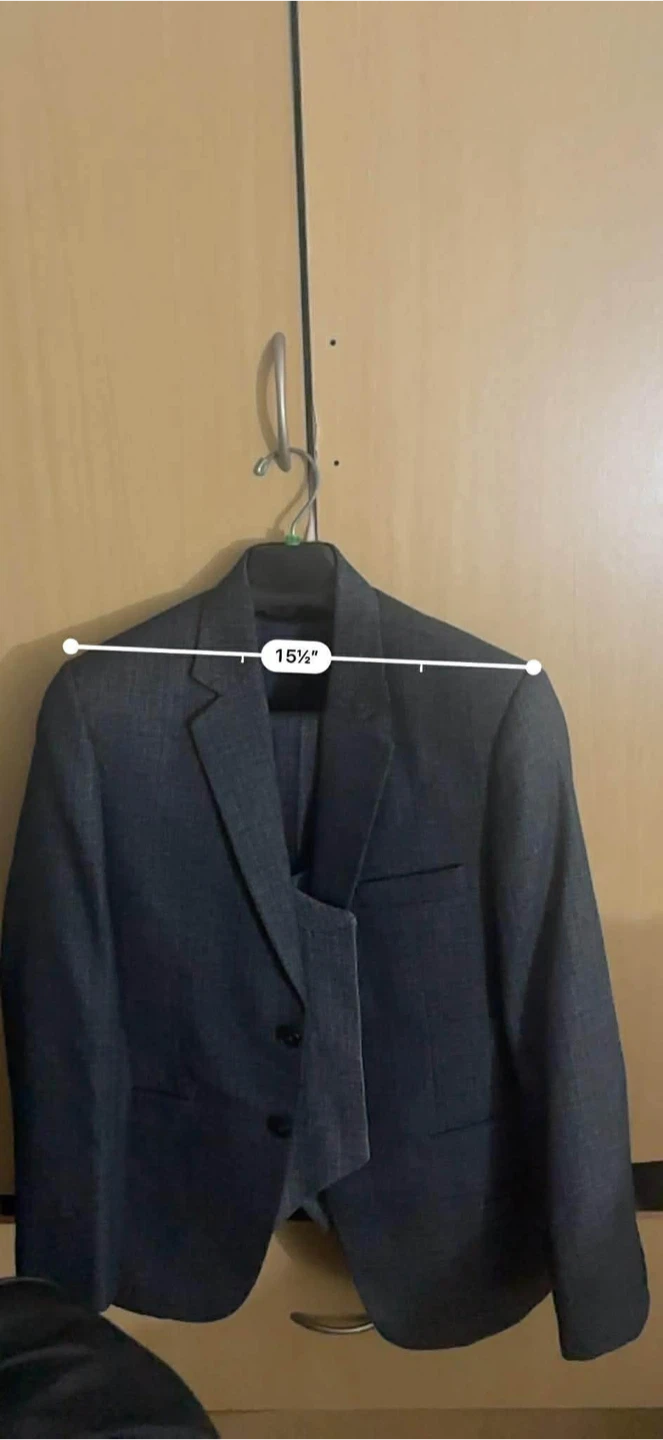 Men's Dark Gray Suit Jacket