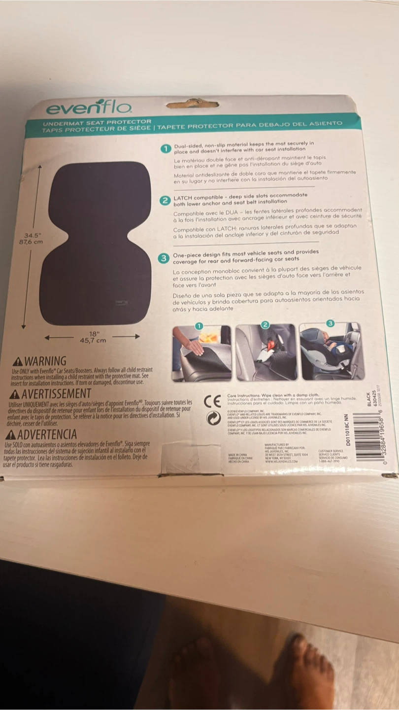 Evenflo UnderMat Seat Protector - photo 3