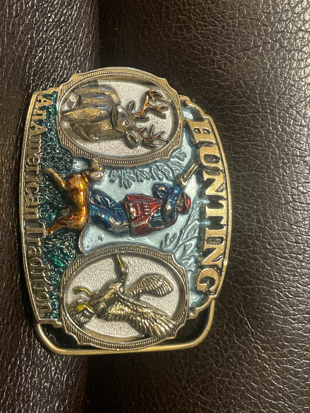 American Tradition Hunting Belt Buckle