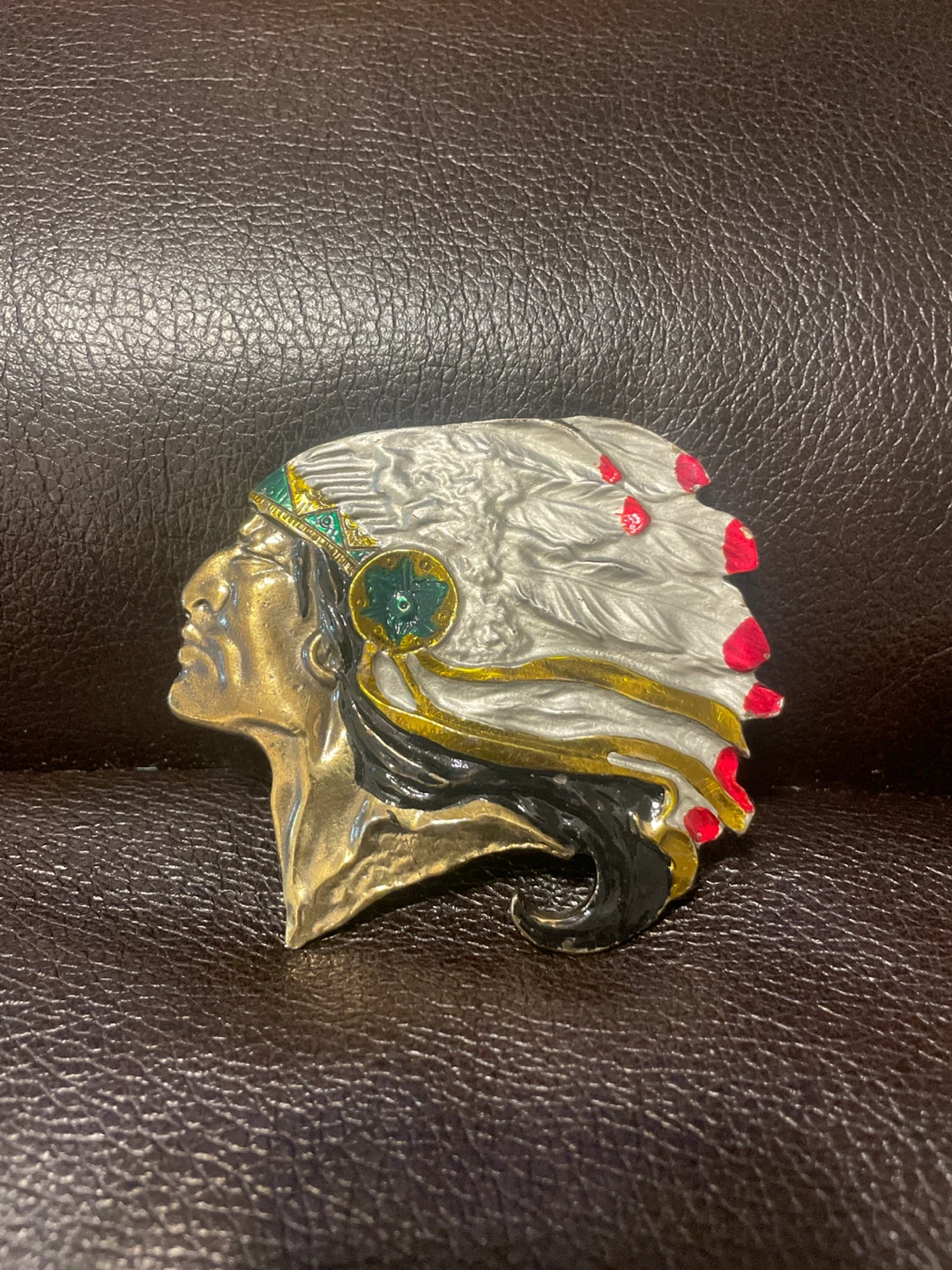 Limited Edition Indian Chief Belt Buckle - Copyright 1976