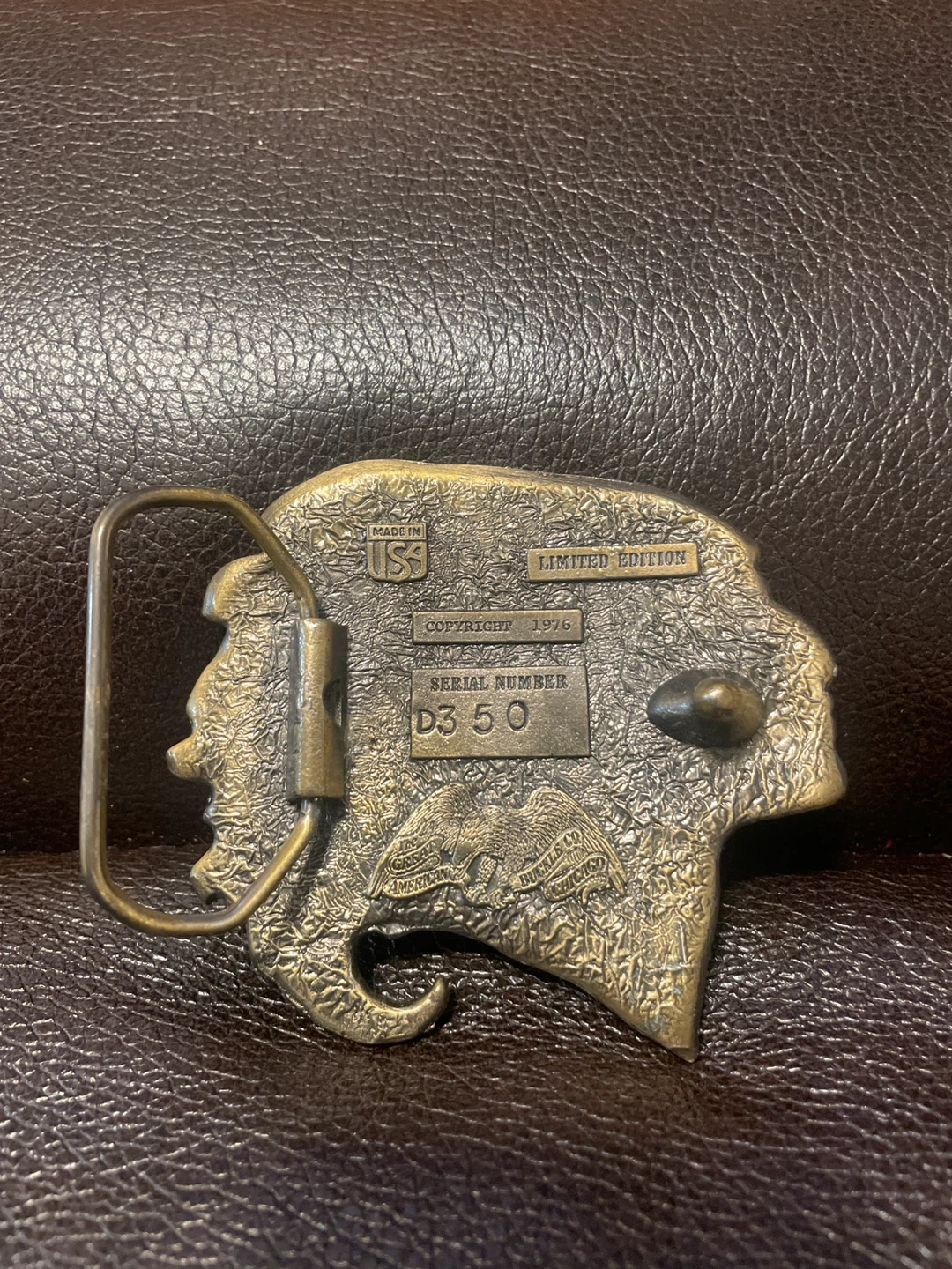 Limited Edition Indian Chief Belt Buckle - Copyright 1976 - photo 2
