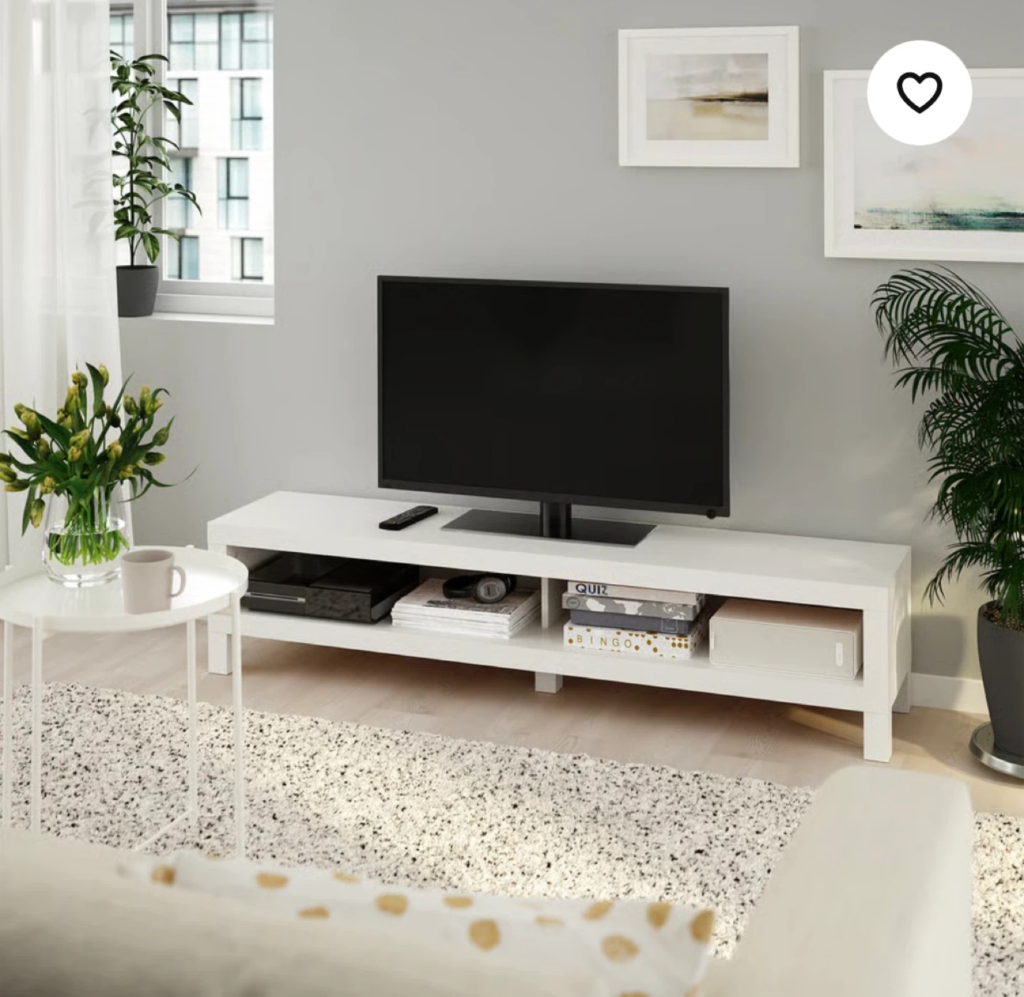 IKEA White TV Stand Entertainment Unit - photo 2
