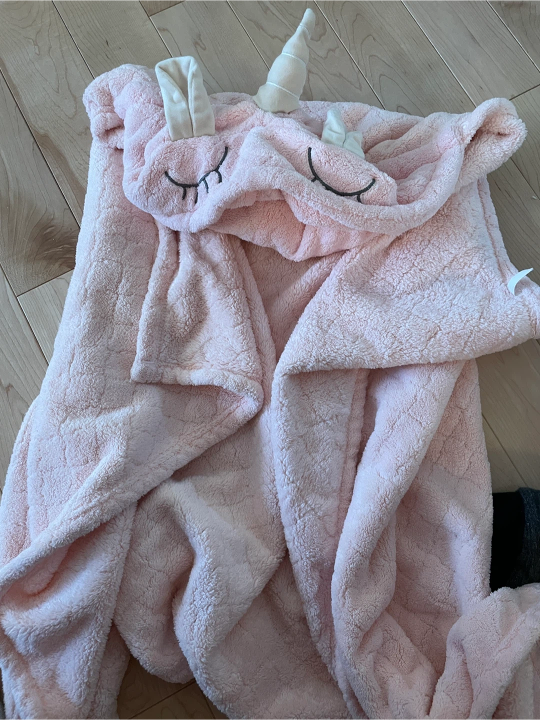 Pink Unicorn Hooded Blanket