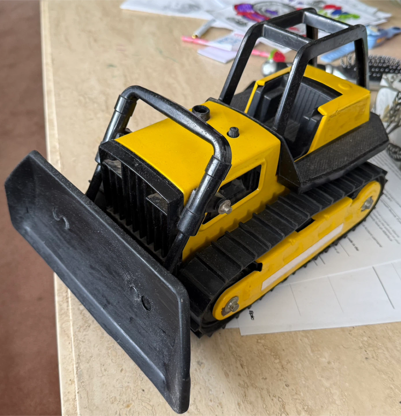 Yellow Toy Bulldozer