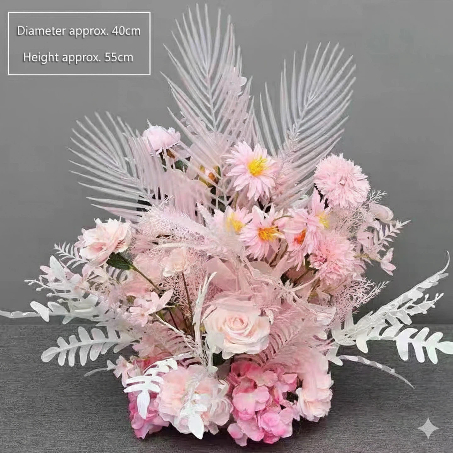 Artificial Floral Arrangement - Pink, Blue, White