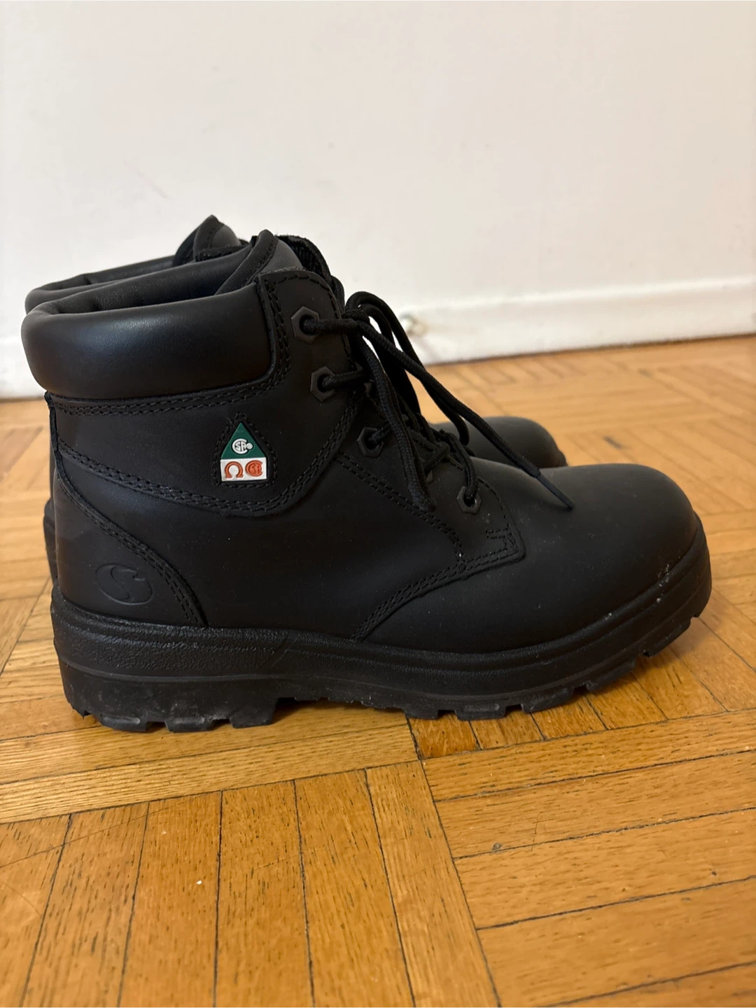 Black Leather Work Boots - photo 2