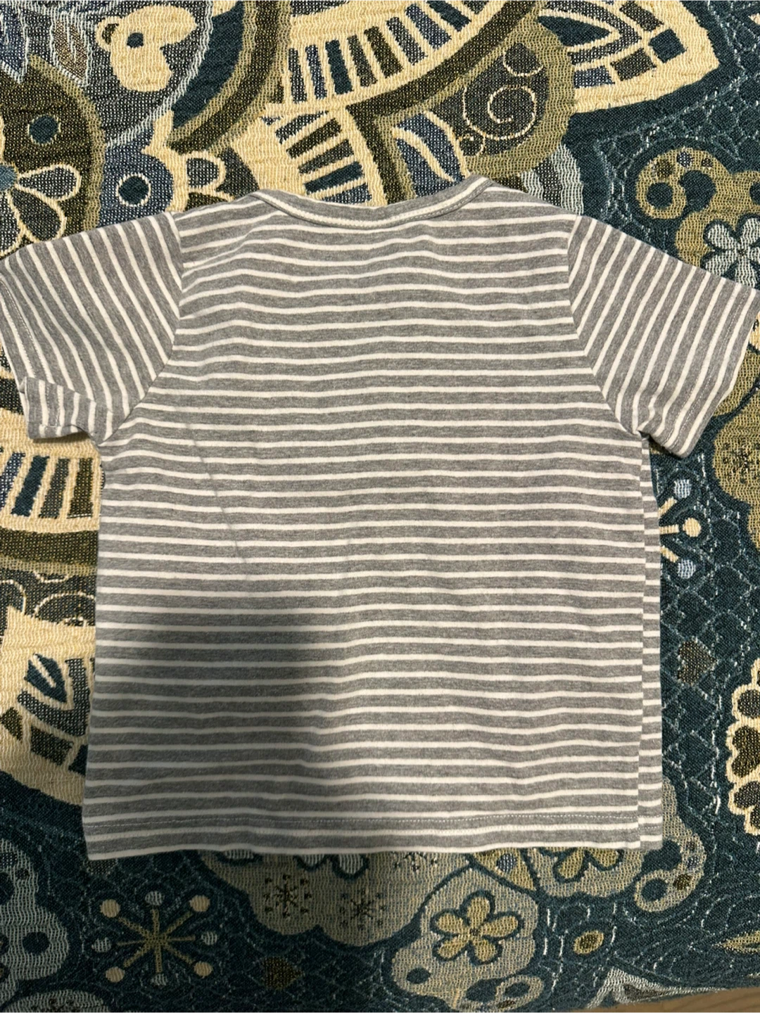 Gray Striped Henley T-Shirt - photo 2