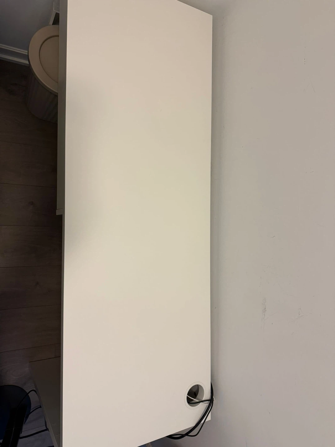 White IKEA Desk with Drawer - photo 4