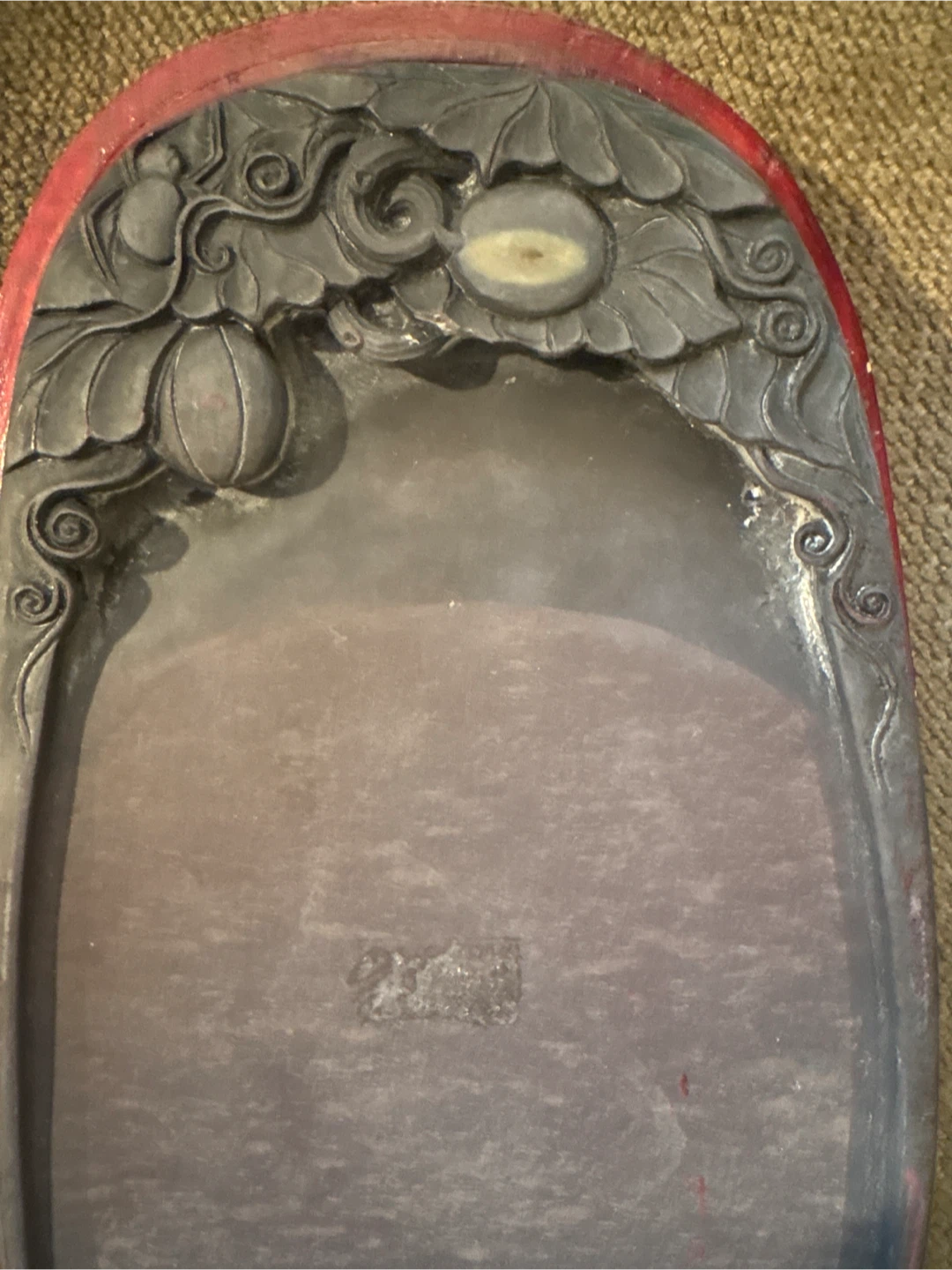 Vintage Carved Inkstone Brush Washer - photo 2
