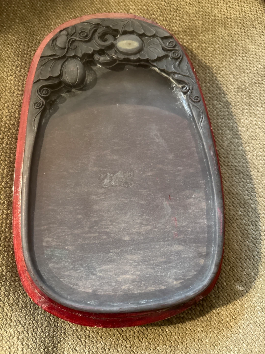 Vintage Carved Inkstone Brush Washer