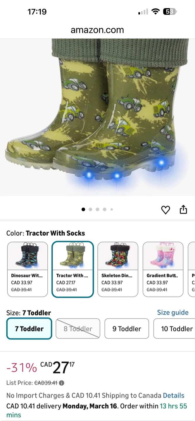 FUNCOO PLUS With Socks Rain Boots Size 2