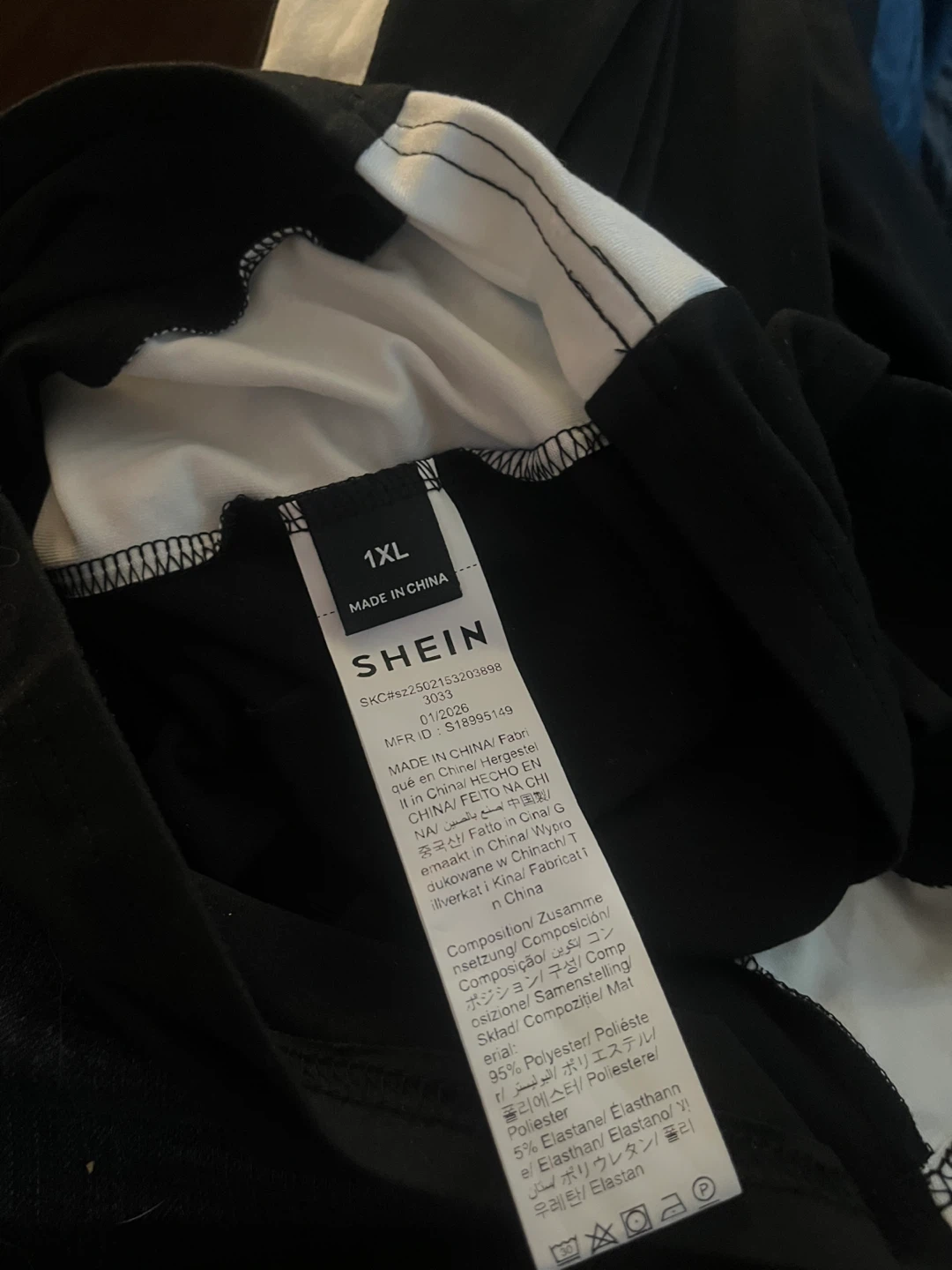 SHEIN 1XL Black and White Striped Dress with Flower Detail - photo 3