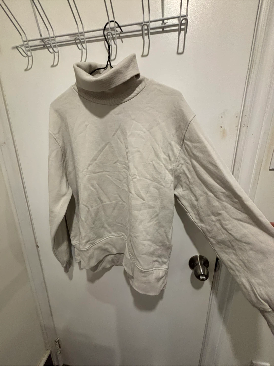 Zara Cream Turtleneck Sweatshirt - Size L - photo 4