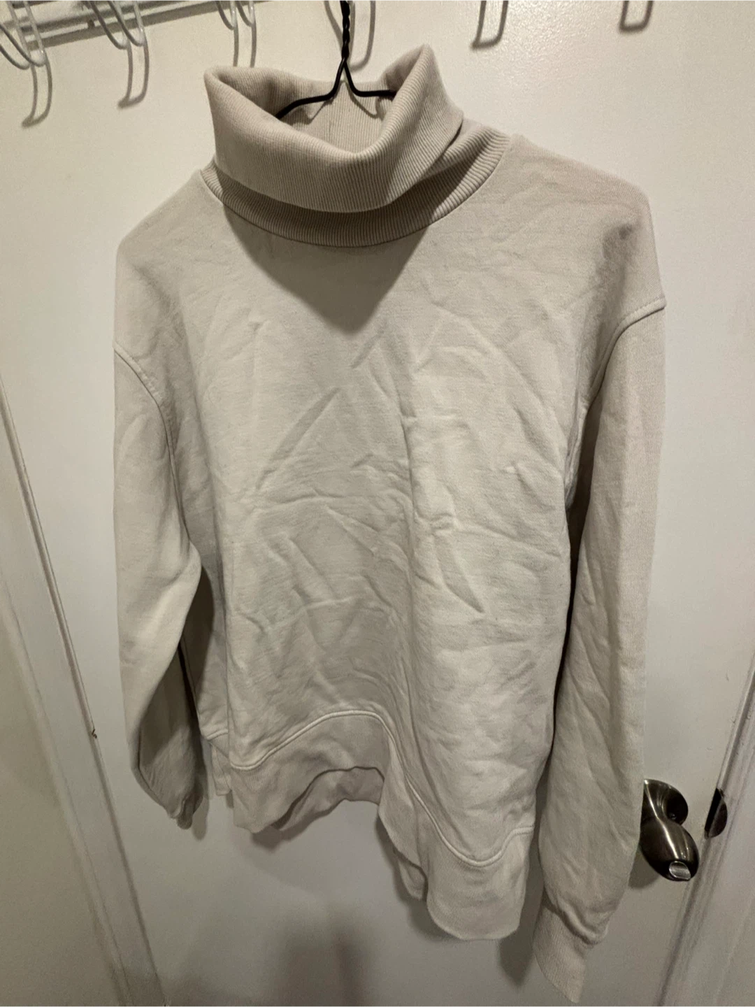 Zara Cream Turtleneck Sweatshirt - Size L - photo 3