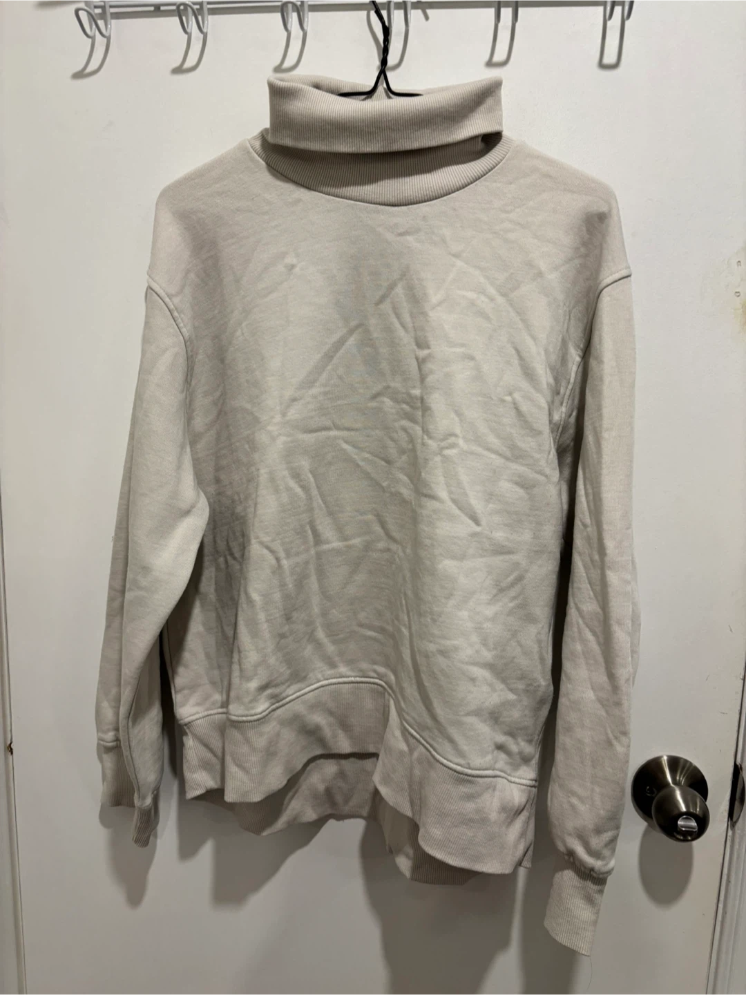 Zara Cream Turtleneck Sweatshirt - Size L - photo 5