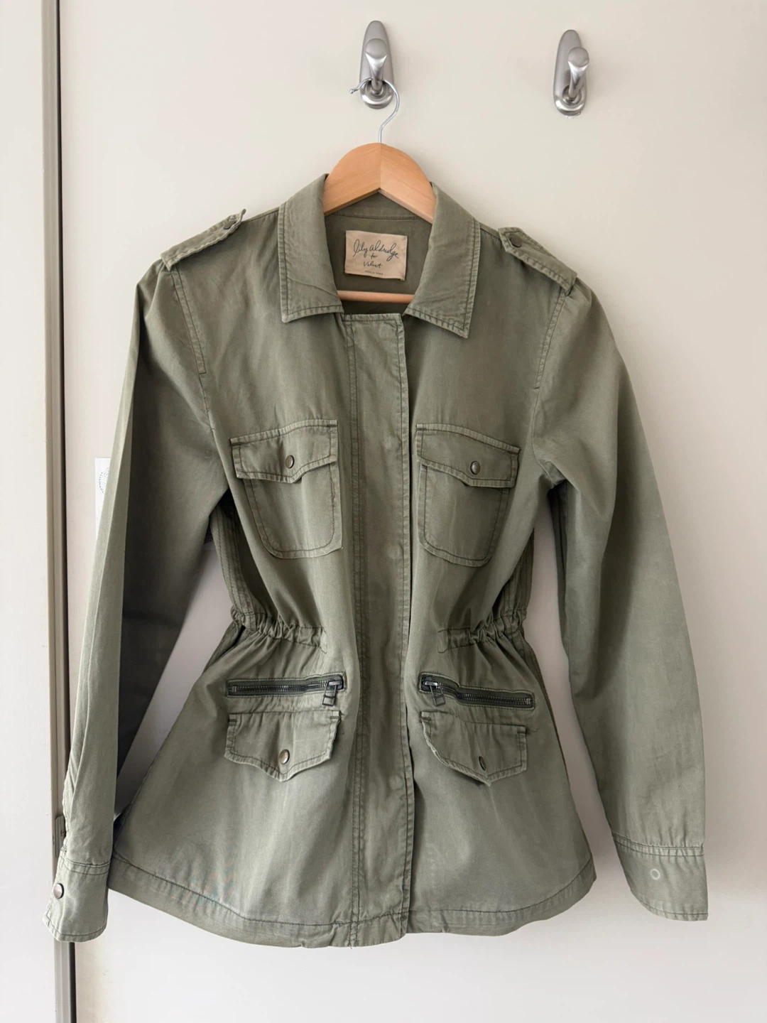 Lily Aldridge for Velvet Rudy Olive Green Utility Jacket - photo 2