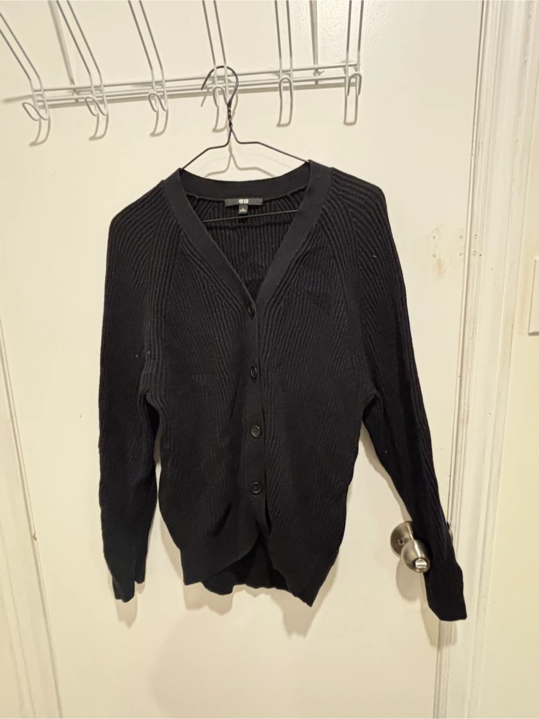 Uniqlo Black Ribbed Cardigan